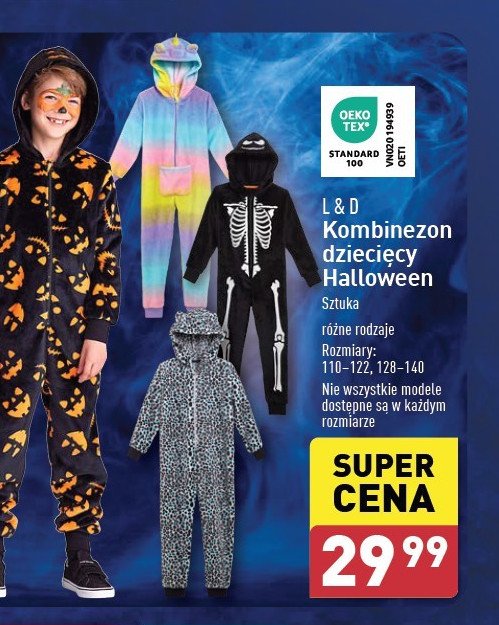 Kombinezon dziecięcy halloween 128-140 L&d promocja