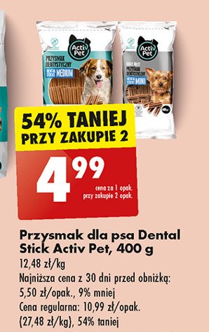 Przysmak dentystyczny dla psa medium Activ pet promocja