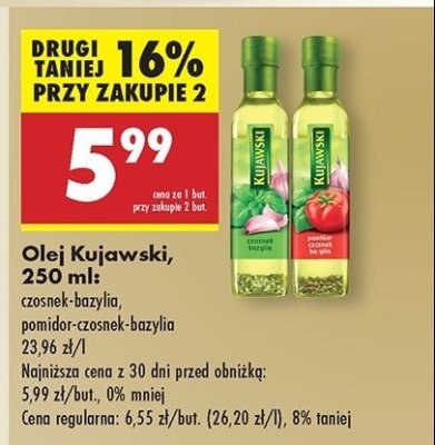 Olej czosnek bazylia Kujawski kruszwica promocja