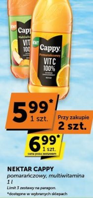 Nektar Cappy pomarańczowy, multiwitamina promocja w Euro Sklep