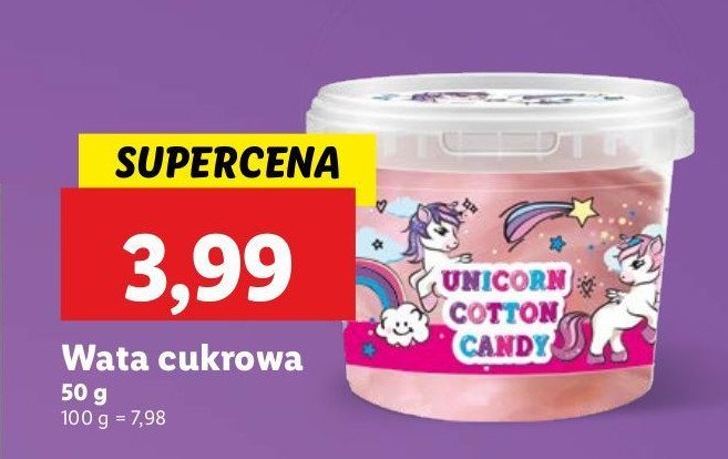 Wata cukrowa unicorn promocja w Lidl