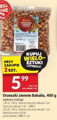 Orzeszki ziemne Bakalia, 400 g promocja w Twój Market