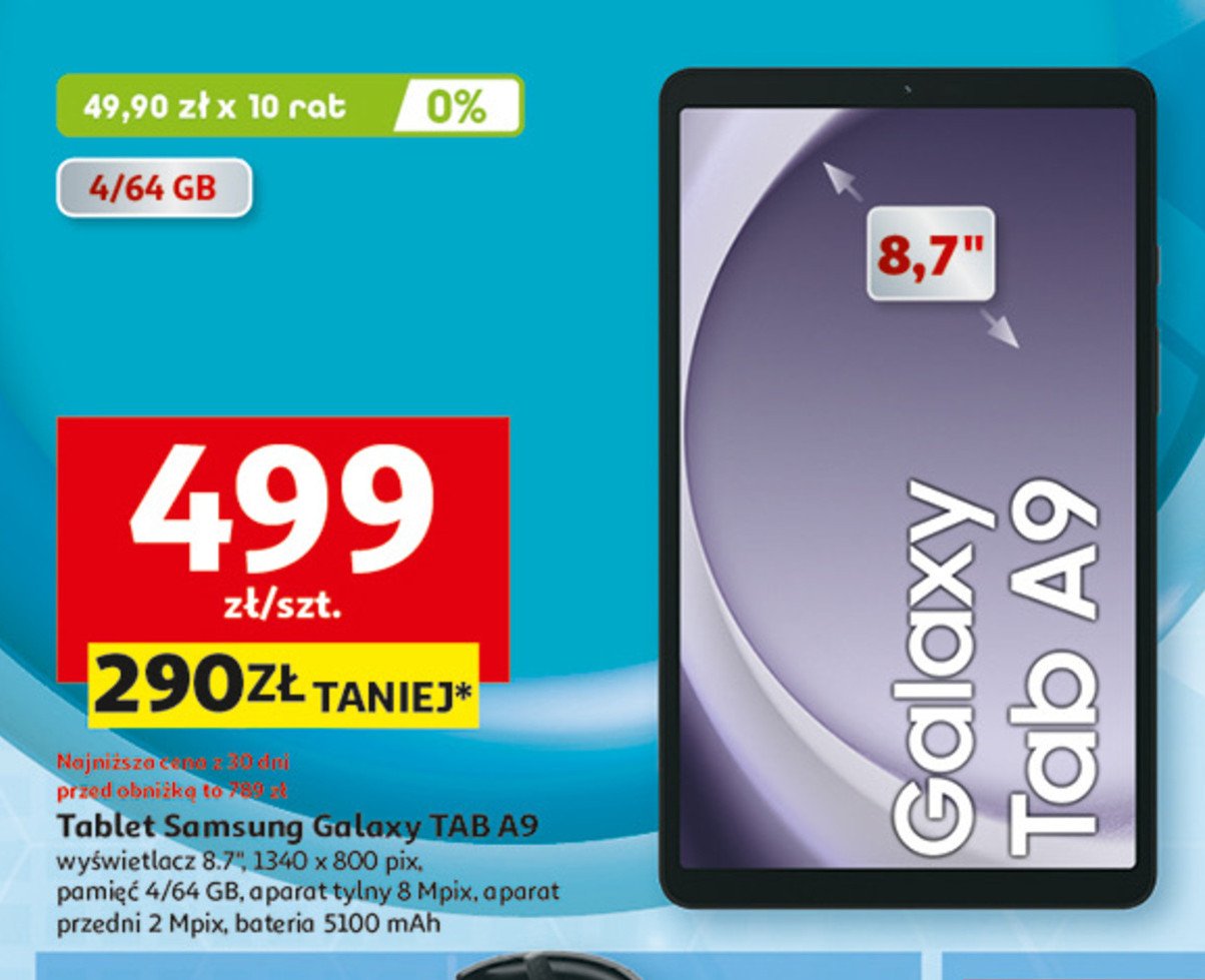 Tablet a9 Samsung galaxy promocja