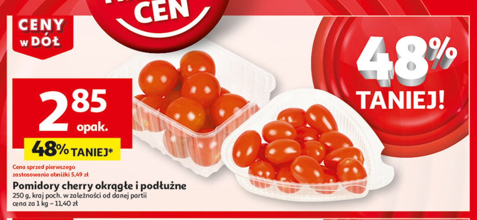 Pomidory cherry czerwone promocja