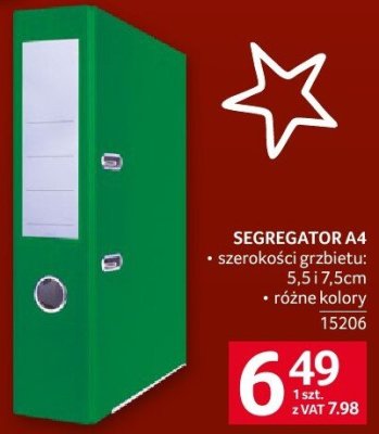 Segregator A4 z szerokością grzbietu 5 cm promocja w Selgros