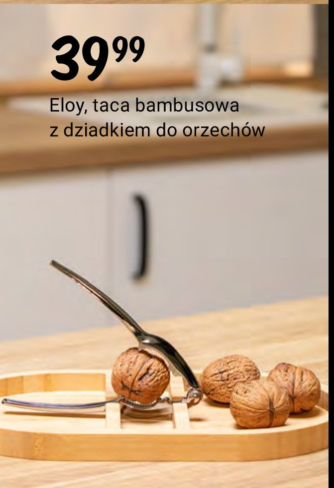 Taca bambusowa z dziadkiem do orzech贸w Eloy promocja