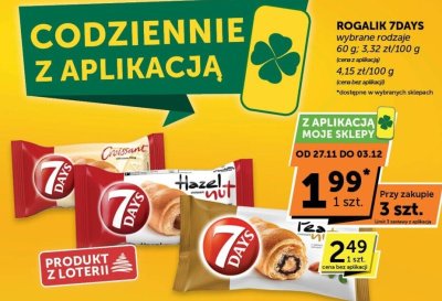 Rogalik 7 Days różne rodzaje promocja w Groszek