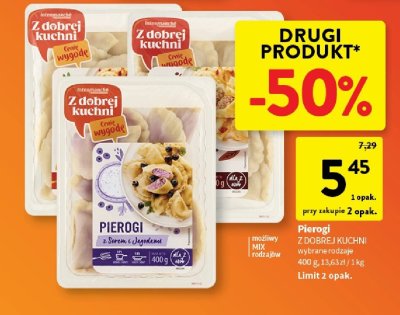 Pierogi, wybrane rodzaje promocja w Intermarche