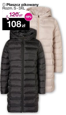 Płaszcz pikowany damski Rozm. S - 3XL promocja w Woolworth