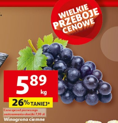 Winogrona ciemne Auchan promocja