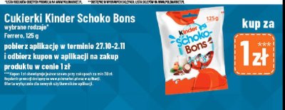 Cukierki czekoladowe Kinder schoko-bons promocja