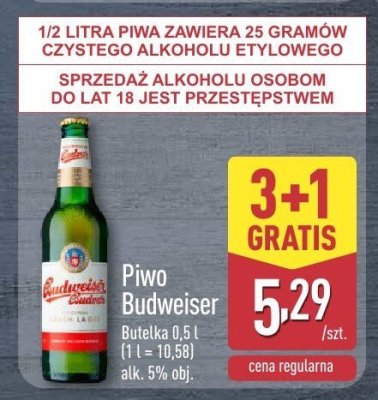 Piwo Budweiser promocja w Aldi