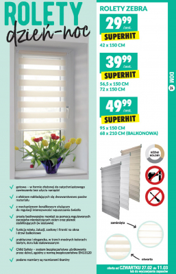 Roleta zebra 56x150cm promocja