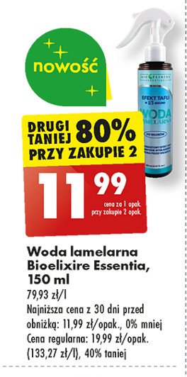 Woda lameralna essentia Bioelixire promocja