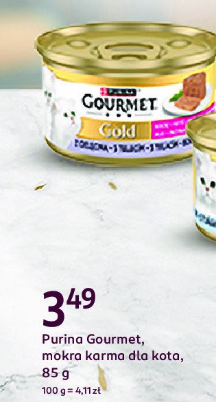 Karma dla kota z cielęciną Purina gourmet gold promocja w Rossmann