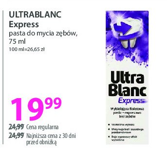 Pasta do zębów express Ultrablanc promocja w Hebe