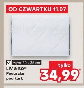 Poduszka pod kark 55 x 35 x 10/8 cm Liv & bo promocja