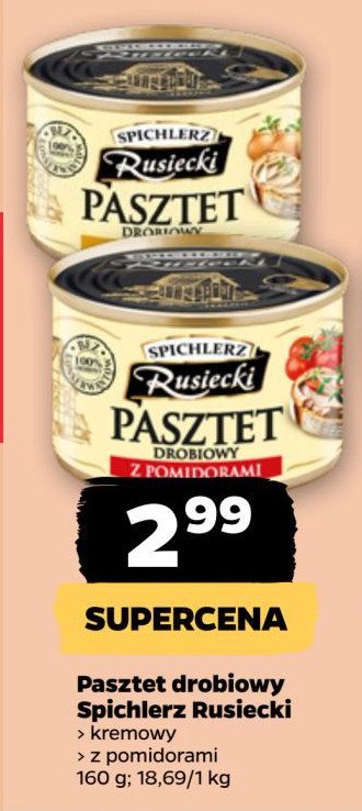 Pasztet drobiowy z pomidorami Spichlerz rusiecki promocja w Netto