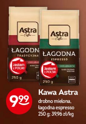 Kawa łagodna 100% arabica espresso Astra cafe Astra caffee promocja