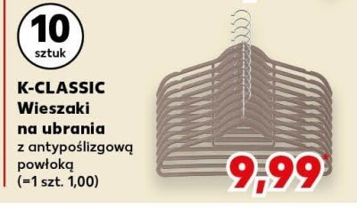 Wieszaki na ubrania K-CLASSIC z antypoślizgową powłoką (~1 szt. 1,00) promocja w Kaufland