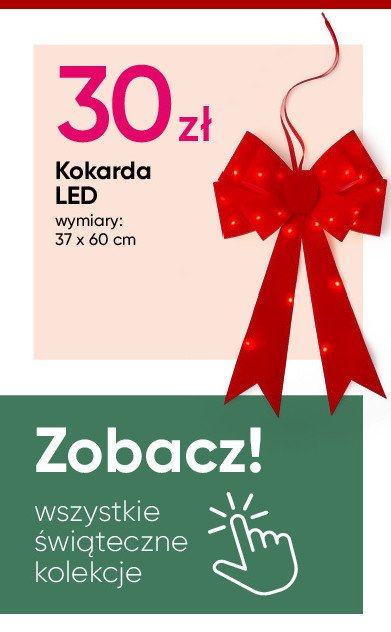 Kokarda led 60 cm promocja w Pepco