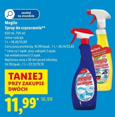 Spray do czyszczenia Meglio Spray do czyszczenia promocja w Lidl