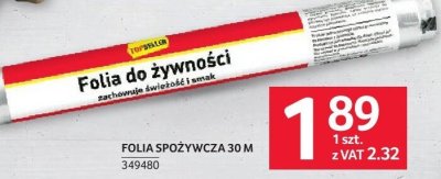 Folia spożywcza 30m Topseller promocja w Selgros