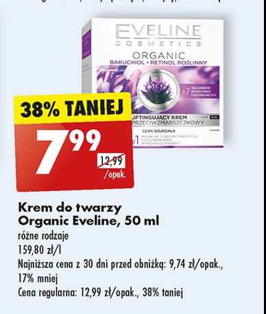 Krem liftingujący na dzień i na noc EVELINE LIFTING PRECYZJA LASERA 40+ promocja
