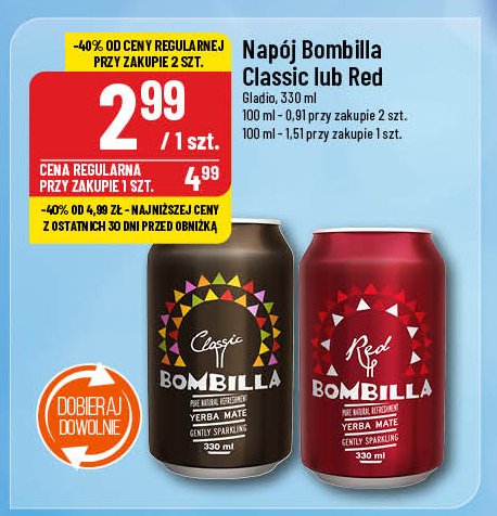 Napój red Bombilla promocja