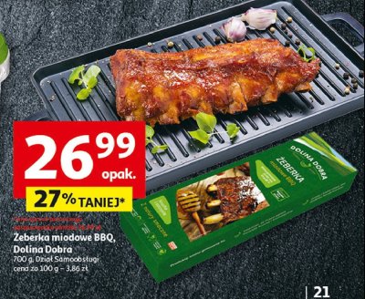 Żeberka wolno gotowane miodowe bbq Dolina dobra promocja