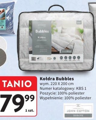 Kołdra Bubbles 220x200 cm John Cotton Europe promocja w Intermarche