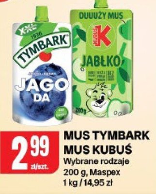 Mus Tymbark, mus Kubuś Maspex promocja w Chorten