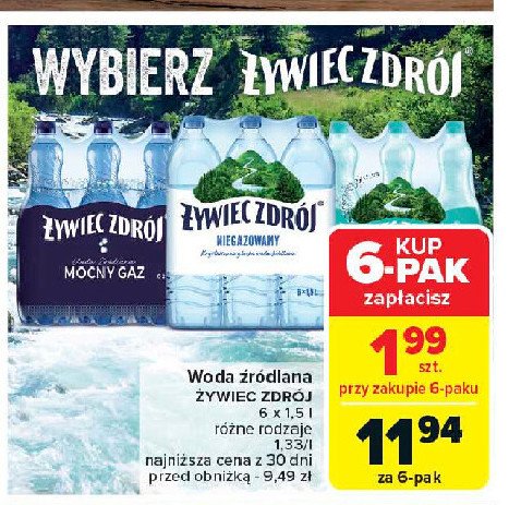 Woda lekki gaz 呕ywiec zdr贸j promocja