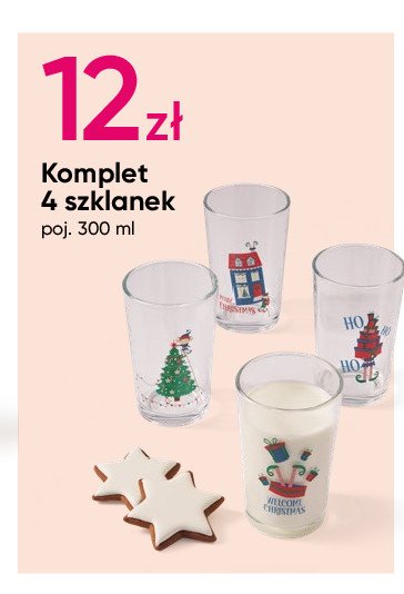 Komplet szklanek 300 ml promocja w Pepco