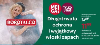 Dezodorant Borotalco, antyperspirant w kulce 48h, 50ml promocja w Rossmann