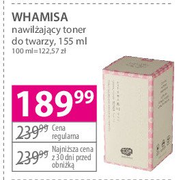 Toner do twarzy nawilżający WHAMISA promocja