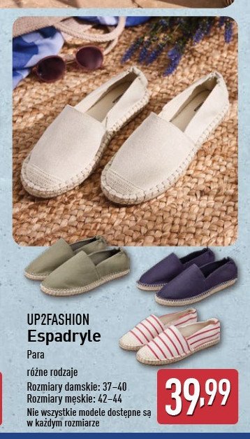 Espadryle 37-41 Up2fashion promocja w Aldi