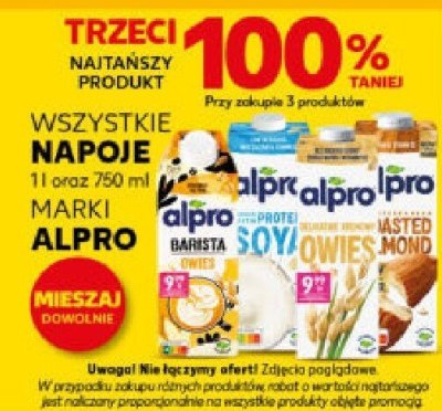 Napoje Alpro różne rodzaje 11 oraz 750 ml promocja w Kaufland