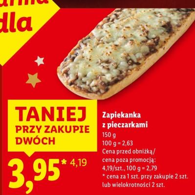 Zapiekanka z pieczarkami promocja w Lidl