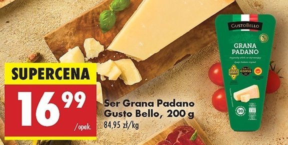 Ser grana padano Gustobello promocja w Biedronka