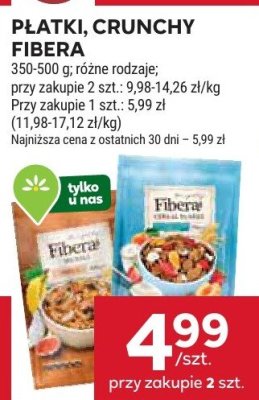 Płatki, Crunchy Fibera różne rodzaje promocja w Stokrotka