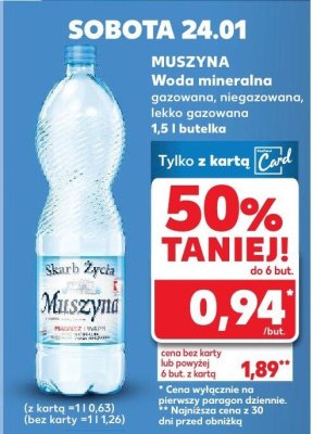 Woda mineralna gazowana promocja w Kaufland