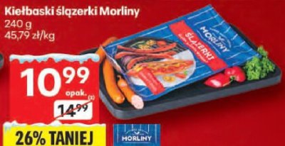 Kiełbaski ślązерki Morliny promocja w Delikatesy Centrum