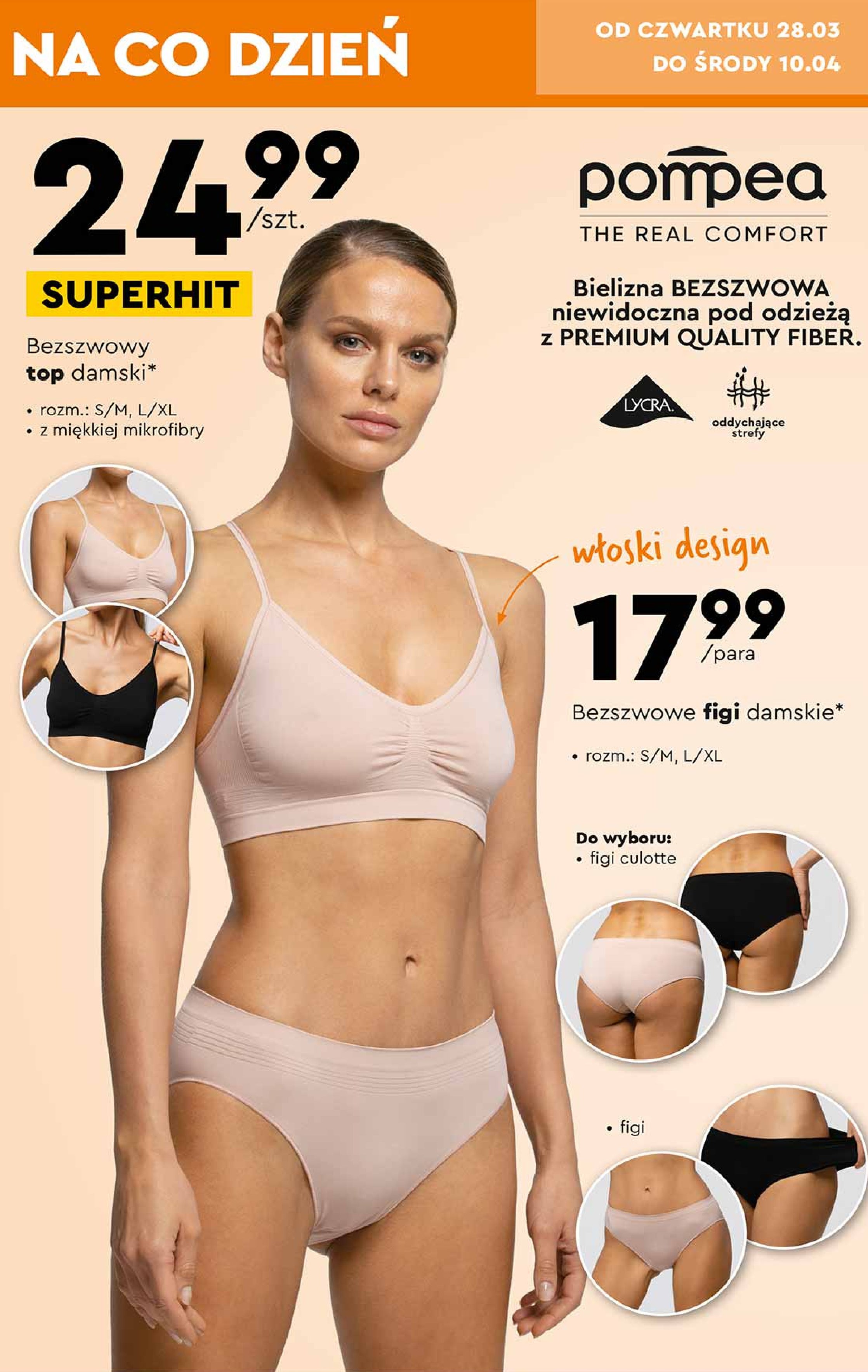 Top bezszwowy rozm. s/m POMPEA (ODZIE呕) promocja