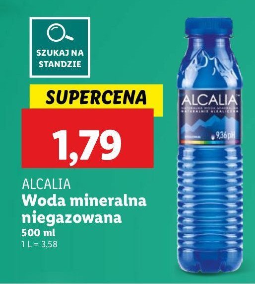 Woda niegazowana Alcalia promocja