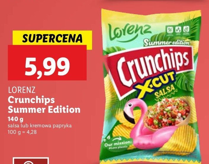 Chipsy salsa Crunchips x-cut promocja w Lidl