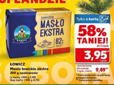 Masło łowickie ekstra 200 g promocja w Kaufland