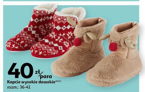 Kapcie wysokie damskie promocja w Auchan