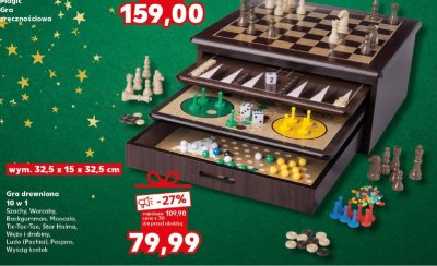 Gra drewniana 10w1  promocja w Kaufland