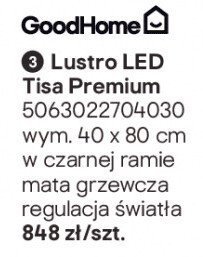 Lustro LED Tisa Premium promocja w Castorama